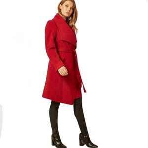 Red Cashmere and Wool Coat